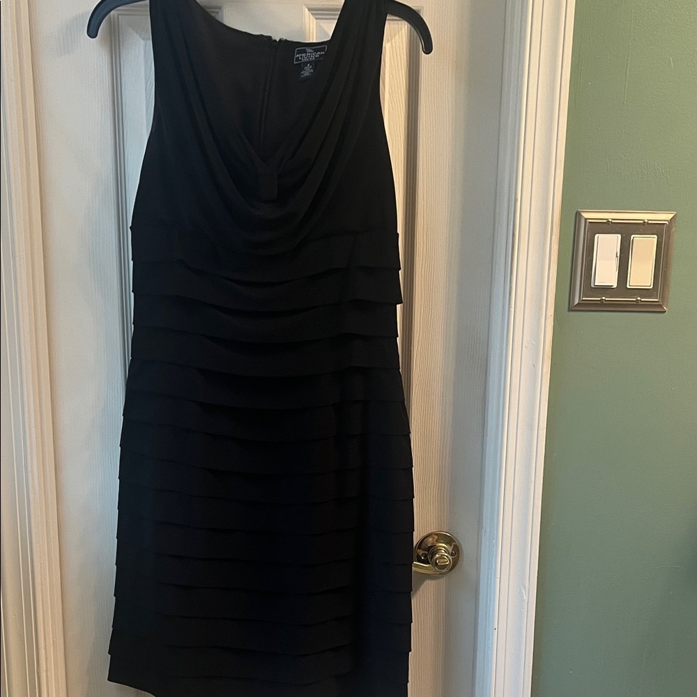 American Living Black Layered Mini Dress